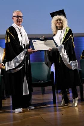 Milan, IULM University - Conferment of the honorary master s degree in management of artistic and cultural resources to Donatella Rettore  Copyright: xAlbertoxTerenghix xipa-agency.nex xComi Terenghix IPA_IPA37575189