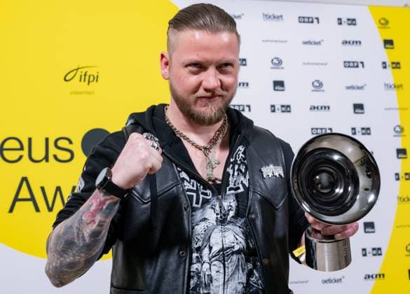 RECORD DATE NOT STATED 20230428 Amadeus Austrian Music Awards 2023 WIEN, OESTERREICH - 28. APRIL: Belphegor, Preistraeger der Amadeus Award 2023 in der Kategorie - Hard und Heavy - nach der Verleihung in der weissen Bar des Wiener Volkstheaters am 28. April 2023 in Wien, Oesterreich. 230429_SEPA_17_040 Copyright: xIsabellexOuvrardx SEPAxMedia