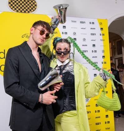 RECORD DATE NOT STATED 20230428 Amadeus Austrian Music Awards 2023 WIEN, OESTERREICH - 28. APRIL: LUM!X feat. Pia Maria Preistraeger der Amadeus Award 2023 in der Kategorie - Electronic-Dance und Song des Jahres- nach der Verleihung in der weissen Bar des Wiener Volkstheaters am 28. April 2023 in Wien, Oesterreich. 230429_SEPA_17_011 Copyright: xIsabellexOuvrardx SEPAxMedia