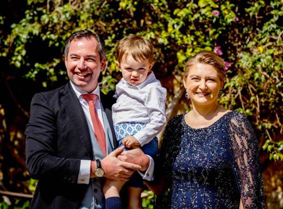 29-04-2023 Marriage Grand Duke Guillaume and Grand Duchess Stephanie and Prince Charles at the religious wedding Princess Alexandra of Luxembourg and Nicolas Bagory at the Saint Trophyme church in Bormes-les-Mimosas, France. Ã‚Â  Copyright: xPPEx