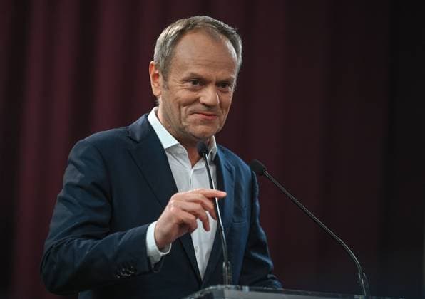 Opposition Leader Donald Tusk In Rzeszow RZESZOW, POLAND - APRIL 25, 2023: Chairman of the Civic Platform opposition party, Donald Tusk, speaks during the meeting of the Civic Coalition political alliance at the Hotel Rzeszow, on April 25, 2023, in Rzeszow, Poland. Rzeszow Poland  Copyright: xArturxWidakx originalFilename: widak-civicpla230425_npgLo.jpg