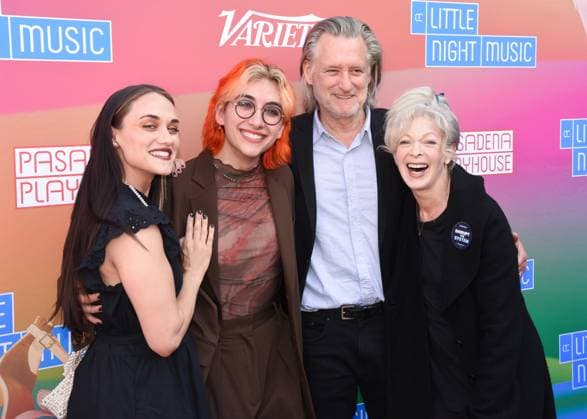 30 April 2023 - Pasadena, California - Alice Kremelberg, Mason Alexander Park, Bill Pullman and Frances Fisher. Pasadena Playhouse Presents Opening Night Performance Of A Little Night Music at Pasadena Playhouse. Photo Credit: Billy Bennight AdMedia 291356 2023-04-30 California Pasadena Etats-Unis  Copyright: xAdMediax STAR_291356_018