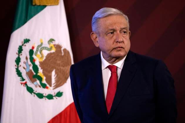 President of Mexico in press conference with reporters May 1, 2023, Mexico City, Mexico: The President of Mexico, Andres Manuel Lopez Obrador at the press conference before reporters at the National Palace in Mexico City. on May 1, 2023 in Mexico City, Mexico (Photo by Luis Barron Eyepix Group). Copyright: xLuisxBarronx xEyepixxGroupx LB_20230501_AMLO2