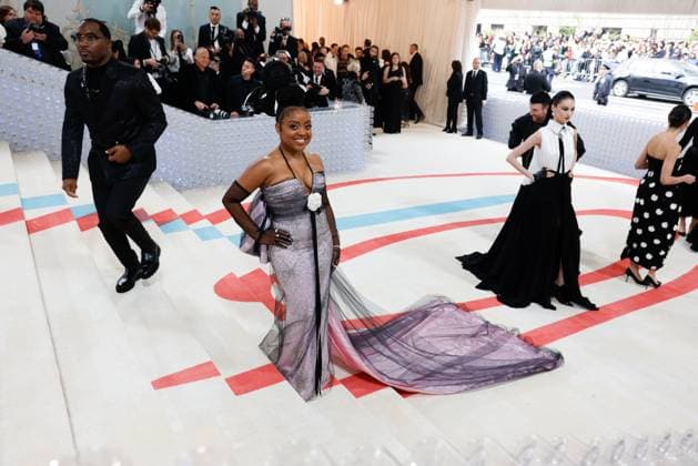 Quinta Brunson arrives on the red carpet for The Met Gala at The Metropolitan Museum of Art celebrating the opening of Karl Lagerfeld: A Line of Beauty in New York City on Monday, May 1, 2023.  NYP20230501647 JOHNxANGELILLO