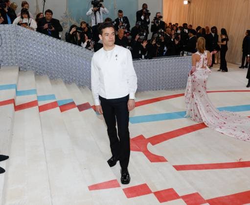 Rami Malek arrives on the red carpet for The Met Gala at The Metropolitan Museum of Art celebrating the opening of Karl Lagerfeld: A Line of Beauty in New York City on Monday, May 1, 2023.  NYP202305012921 JOHNxANGELILLO