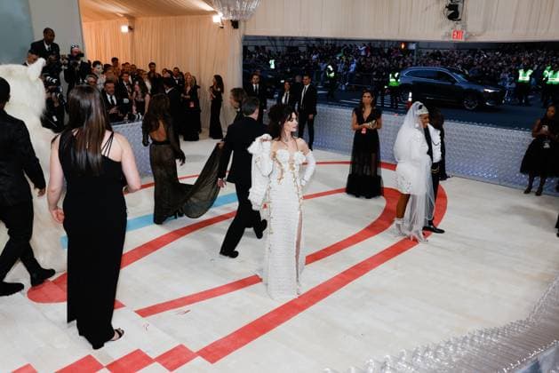 arrives on the red carpet for The Met Gala at The Metropolitan Museum of Art celebrating the opening of Karl Lagerfeld: A Line of Beauty in New York City on Monday, May 1, 2023.  NYP202305011846 JOHNxANGELILLO
