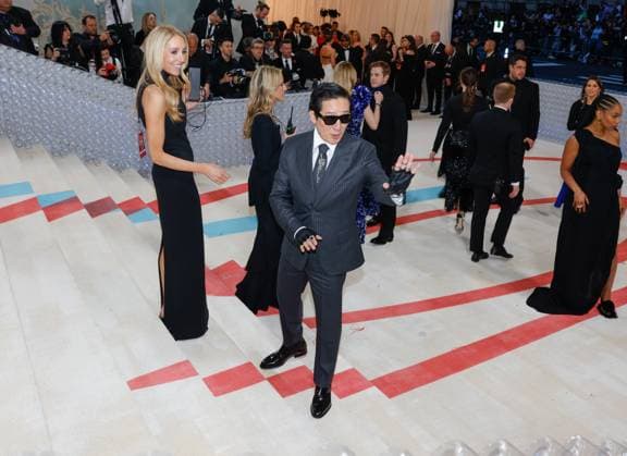 Ke Huy Quan arrives on the red carpet for The Met Gala at The Metropolitan Museum of Art celebrating the opening of Karl Lagerfeld: A Line of Beauty in New York City on Monday, May 1, 2023.  NYP202305011987 JOHNxANGELILLO