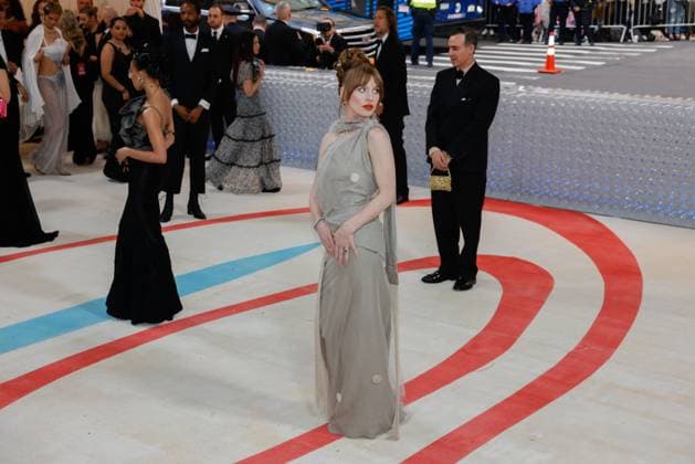 Ivy Getty arrives on the red carpet for The Met Gala at The Metropolitan Museum of Art celebrating the opening of Karl Lagerfeld: A Line of Beauty in New York City on Monday, May 1, 2023.  NYP20230501216 JOHNxANGELILLO