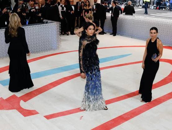 Huma Abedin arrives on the red carpet for The Met Gala at The Metropolitan Museum of Art celebrating the opening of Karl Lagerfeld: A Line of Beauty in New York City on Monday, May 1, 2023.  NYP20230501234 JOHNxANGELILLO