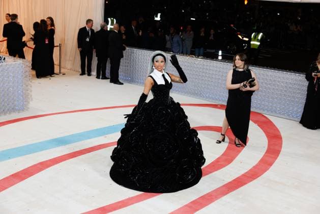 Cardi B arrives on the red carpet for The Met Gala at The Metropolitan Museum of Art celebrating the opening of Karl Lagerfeld: A Line of Beauty in New York City on Monday, May 1, 2023.  NYP202305012606 JOHNxANGELILLO