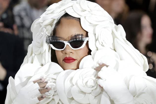 Rihanna arrives on the red carpet for The Met Gala at The Metropolitan Museum of Art celebrating the opening of Karl Lagerfeld: A Line of Beauty in New York City on Monday, May 1, 2023.  NYP202305018009 JOHNxANGELILLO