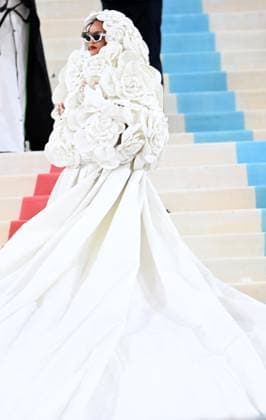 May 1, 2023, New York, New York, USA: The Metropolitan MuseumÃ¢â‚¬â ¢s annual Met Gala honoring Karl Lagerfeld brings out crowds on the carpet as well as in the street. Here Rihanna is the last arrive on the carpet with ASAP Rocky. (Photo Andrea RENAULT Zuma Press) New York USA - ZUMAg115 20230501_zaf_g115_005 Copyright: xAndreaxRenaultx