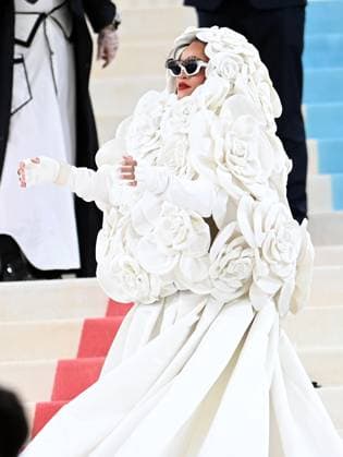 May 1, 2023, New York, New York, USA: The Metropolitan MuseumÃ¢â‚¬â ¢s annual Met Gala honoring Karl Lagerfeld brings out crowds on the carpet as well as in the street. Here Rihanna is the last arrive on the carpet with ASAP Rocky. (Photo Andrea RENAULT Zuma Press) New York USA - ZUMAg115 20230501_zaf_g115_006 Copyright: xAndreaxRenaultx