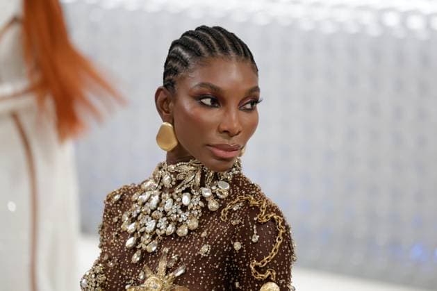 Michaela Coel arrives on the red carpet for The Met Gala at The Metropolitan Museum of Art celebrating the opening of Karl Lagerfeld: A Line of Beauty in New York City on Monday, May 1, 2023.  NYP202305013514 JOHNxANGELILLO