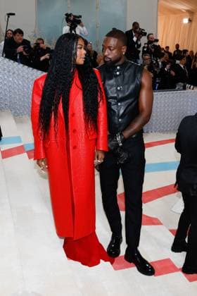 Gabrielle Union and Dwyane Wade arrive on the red carpet for The Met Gala at The Metropolitan Museum of Art celebrating the opening of Karl Lagerfeld: A Line of Beauty in New York City on Monday, May 1, 2023.  NYP20230501774 JOHNxANGELILLO