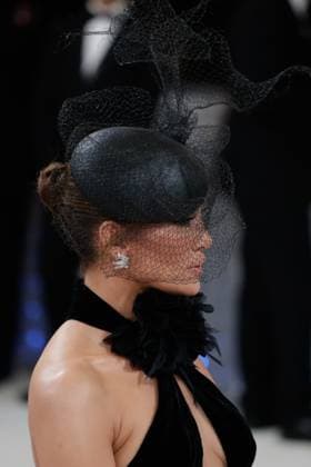 Jennifer Lopez arrives on the red carpet for The Met Gala at The Metropolitan Museum of Art celebrating the opening of Karl Lagerfeld: A Line of Beauty in New York City on Monday, May 1, 2023.  NYP202305015192 JOHNxANGELILLO