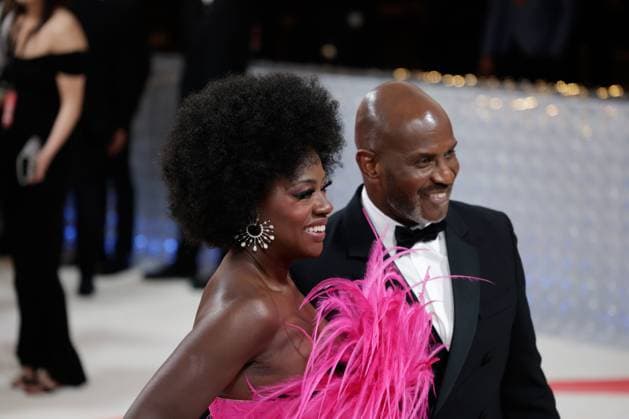 Viola Davis and Julius Tennon arrive on the red carpet for The Met Gala at The Metropolitan Museum of Art celebrating the opening of Karl Lagerfeld: A Line of Beauty in New York City on Monday, May 1, 2023.  NYP202305015280 JOHNxANGELILLO