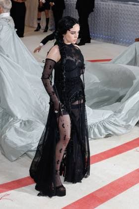Billie Eilish arrives on the red carpet for The Met Gala at The Metropolitan Museum of Art celebrating the opening of Karl Lagerfeld: A Line of Beauty in New York City on Monday, May 1, 2023.  NYP202305011696 JOHNxANGELILLO