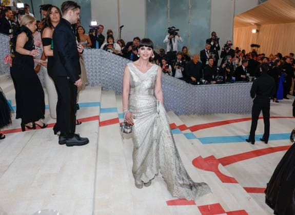 Christina Ricci arrives on the red carpet for The Met Gala at The Metropolitan Museum of Art celebrating the opening of Karl Lagerfeld: A Line of Beauty in New York City on Monday, May 1, 2023.  NYP202305011963 JOHNxANGELILLO