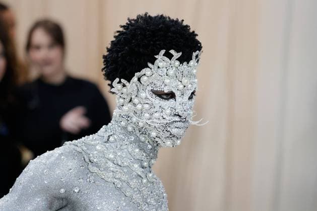 Lil Nas X arrives on the red carpet for The Met Gala at The Metropolitan Museum of Art celebrating the opening of Karl Lagerfeld: A Line of Beauty in New York City on Monday, May 1, 2023.  NYP202305014883 JOHNxANGELILLO