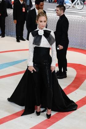 Emily Blunt and Michael Kors arrives on the red carpet for The Met Gala at The Metropolitan Museum of Art celebrating the opening of Karl Lagerfeld: A Line of Beauty in New York City on Monday, May 1, 2023.  NYP202305011482 JOHNxANGELILLO