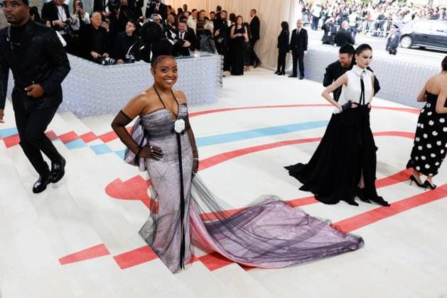 Quinta Brunson arrives on the red carpet for The Met Gala at The Metropolitan Museum of Art celebrating the opening of Karl Lagerfeld: A Line of Beauty in New York City on Monday, May 1, 2023.  NYP20230501900089 JOHNxANGELILLO