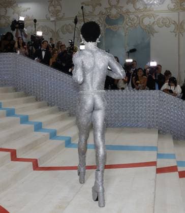Lil Nas X arrives on the red carpet for The Met Gala at The Metropolitan Museum of Art celebrating the opening of Karl Lagerfeld: A Line of Beauty in New York City on Monday, May 1, 2023.  NYP20230501123 JOHNxANGELILLO