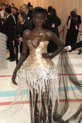 Arrivals for the 2023 Met Gala - Karl Lagerfeld: A Line Of Beauty at the Metropolitan Museum of Art. Featuring: Anok Yai Where: New York, New York, United States When: 01 May 2023 Credit: Jennifer Graylock INSTARimages **Jennifer Graylock-Graylock.com** Copyright: xJenniferxGraylock-Graylock.comx 52672222 EDITORIAL USE ONLY. NOT FOR USE BY NEWSPAPERS BASED IN THE UK.
