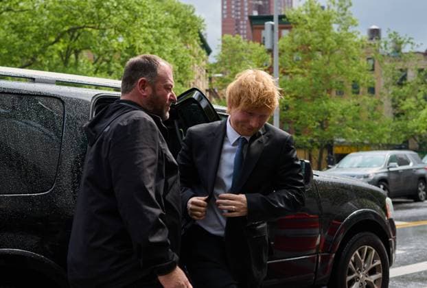 Bilder des Jahres 2023, Entertainment 05 Mai Entertainment Themen der Woche KW18 Entertainment Bilder des Tages May 2, 2023, New York, New York, USA: British music artist, Ed Sheeran, arrives at Manhattan Federal Court after being sued by the estate of songwriter, Ed Townsend, for copyright infringement over popular Marvin Gaye song. New York USA - ZUMAl171 20230502_znp_l171_038 Copyright: xEdnaxLeshowitzx