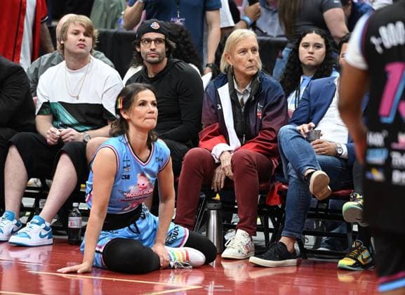 Wooshi World Celebrity Basketball Classic at The FLA Live Arena on May 3, 2023 in Sunrise, Florida. Featuring: Julia Lemigova, Martina Navratilova Where: Sunrise, Florida, United States When: 03 May 2023 Credit: Robert Bell INSTARimages Copyright: xLarryxMaranox 52679976 EDITORIAL USE ONLY. NOT FOR USE BY NEWSPAPERS BASED IN THE UK.