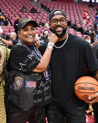 SUNRISE FL - MAY 03: Laila Ali and Marcus Jordan attend the Wooshi World Celebrity Basketball Classic at The FLA Live Arena on May 3, 2023 in Sunrise, Florida. Copyright: xmpi04x