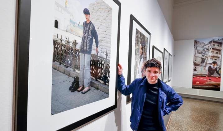 The German-Ukrainian team Sebastian Wells Foto and Vsevolod Kazarin has received the 3 German Peace Prize for Photography of the city of Osnabrueck Photo taken on 04 05 2023 The award, w Copyright: epd-bild DetlefxHeese epd-Friedenspreis_fuer_Fotografie3-kopieren