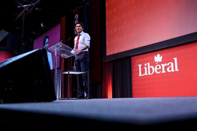 May 4, 2023, Ottawa, ON, CAN: Prime Minister Justin Trudeau makes a keynote address at the 2023 Liberal National Convention in Ottawa, on Thursday, May 4, 2023. Ottawa CAN  - ZUMAc35_ 20230504_zaf_c35_168 Copyright: xJustinxTangx