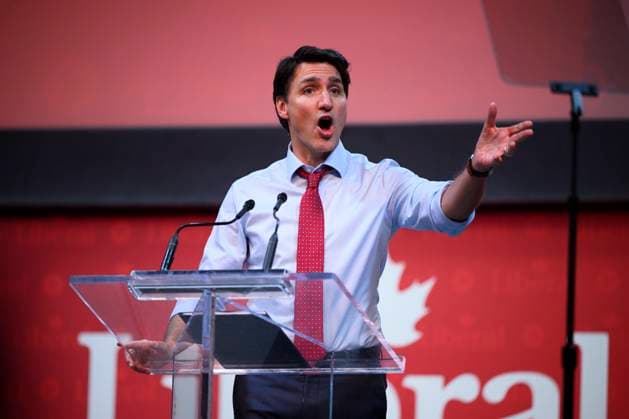 May 4, 2023, Ottawa, ON, CAN: Prime Minister Justin Trudeau greets Liberal members as he makes his way to the stage for a keynote address at the 2023 Liberal National Convention in Ottawa, on Thursday, May 4, 2023. Ottawa CAN  - ZUMAc35_ 20230504_zaf_c35_176 Copyright: xJustinxTangx