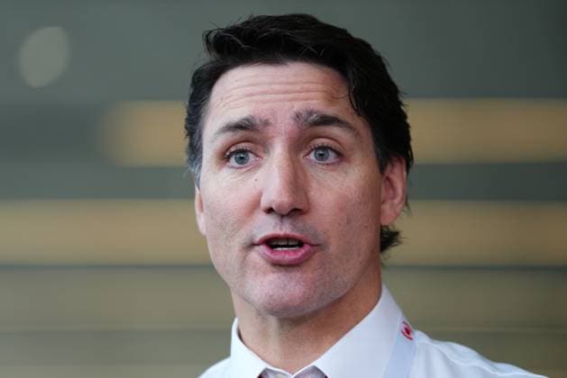 May 5, 2023, Ottawa, ON, Canada: Prime Minister Justin Trudeau speaks to reporters at the Liberal party convention in Ottawa, Friday May 5, 2023. Ottawa Canada  - ZUMAc35_ 20230505_zaf_c35_010 Copyright: xSeanxKilpatrickx