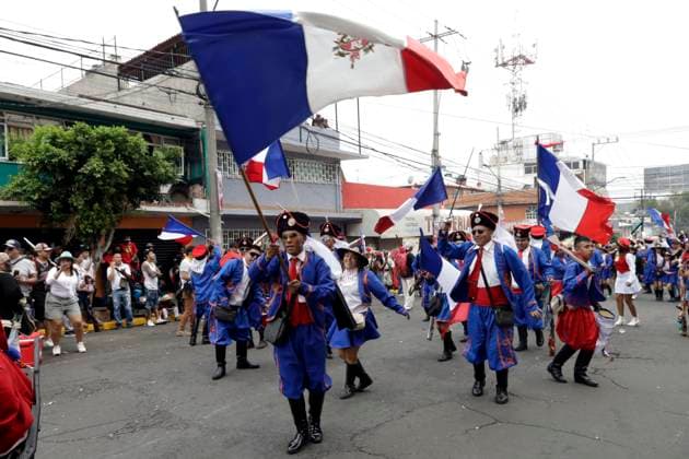 The Representation of the Battle of Puebla of 1862 declared Intangible Cultural Heritage of Mexico City May 5, 2023, Mexico City, The representation of the Battle of Puebla of 1862 in the Penon de los Banos neighborhood is declared by the Government of Mexico City as Intangible Cultural Heritage of Mexico City on its 93rd anniversary; held annually at the Venustiano Carranza City Hall in Mexico City. on May 5, 2023 in Mexico City, Mexico (Photo by Luis Barron Eyepix Group). Copyright: xLuisxBarronx xEyepixxGroupx LB_20230505_PUEBLA6