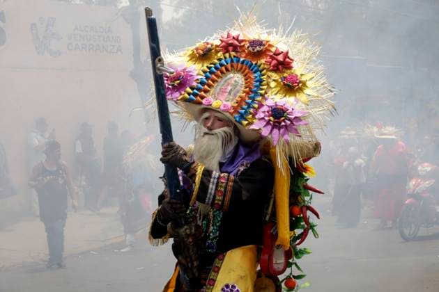 May 5, 2023, Mexico City, The representation of the Battle of Puebla of 1862 in the PeoÂ±on de los BaoÂ±os neighborhood is declared by the Government of Mexico City as Intangible Cultural Heritage of Mexico City on its 93rd anniversary; held annually at the Venustiano Carranza City Hall in Mexico City. on May 5, 2023 in Mexico City, Mexico Mexico City Mexico - ZUMAe321 20230506_zia_e321_060 Copyright: xLuisxBarronx