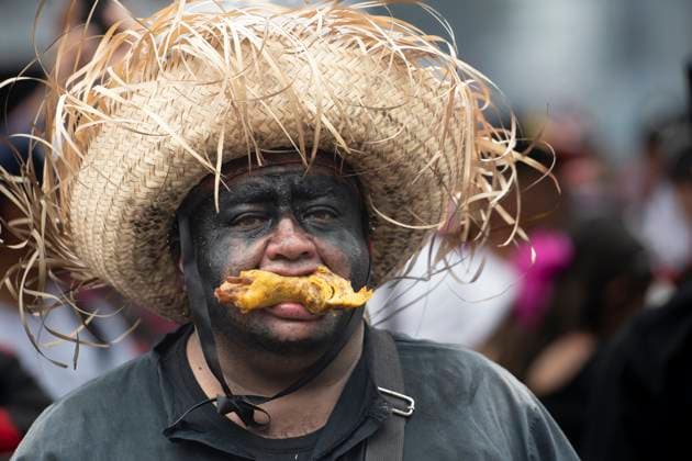May 5, 2023, Mo xico City, MEXICO, Mexico: Inhabitants of the Peo±o³n de los Bao±os neighborhood, to the east of Mexico City, participate in the commemoration of the historic Battle of Puebla on May 5, 1862. French troops, under the command of General Lorencez, undertake the invasion towards the center of the country, and after some skirmishes in El FortoÂn and a confrontation with the Mexican troops in Acutzingo, they are defeated on May 5 in Puebla by the forces of General Ignacio Zaragoza. Mà xico City Mexico - ZUMAn296 20230505_zip_n296_007 Copyright: xJorgexNunezx