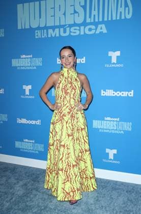 Evaluna arrives on the red carpet at the Inaugural Latin Women in Music award show at the Watsco Center, University of Miami in Miami Florida on Saturday, May 6, 2023. The Billboard Telemundo red carpet and show will air Sunday, May 7, 2023 at 9 PM 8 CT on Telemundo and Universo.  MIA20230506237 GARYxIxROTHSTEIN