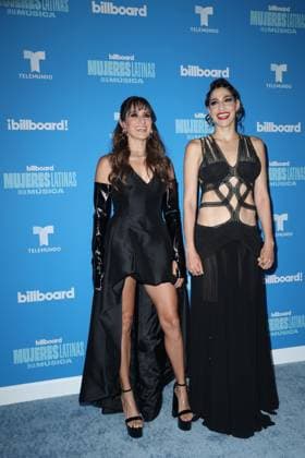 Ashley Grace and Hanna Nicole arrive on the red carpet at the Inaugural Latin Women in Music award show at the Watsco Center, University of Miami in Miami Florida on Saturday, May 6, 2023. The Billboard Telemundo red carpet and show will air Sunday, May 7, 2023 at 9 PM 8 CT on Telemundo and Universo.  MIA20230506247 GARYxIxROTHSTEIN