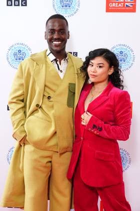 . 07 05 2023. Windsor, United Kingdom. Ncuti Gatwa (left) and Mei Mac backstage at the Coronation Concert held in the grounds of Windsor Castle, United Kingdom.  xPoolx xi-Imagesx IIM-24359-0020