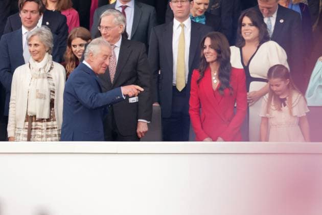 . 07 05 2023. Windsor, United Kingdom. King Charles III, Queen Camilla, Kate Middleton, the Princess of Wales, Princess Charlotte ,Prince George and Prince William, the Prince of Wales at the Coronation Concert held in the grounds of Windsor Castle, United Kingdom.  xPoolx xi-Imagesx IIM-24359-0040