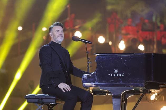 . 07 05 2023. Windsor, United Kingdom. Gary Barlow, Howard Donald and Mark Owen of Take That performing at the Coronation Concert held in the grounds of Windsor Castle, United Kingdom.  xPoolx xi-Imagesx IIM-24359-0113