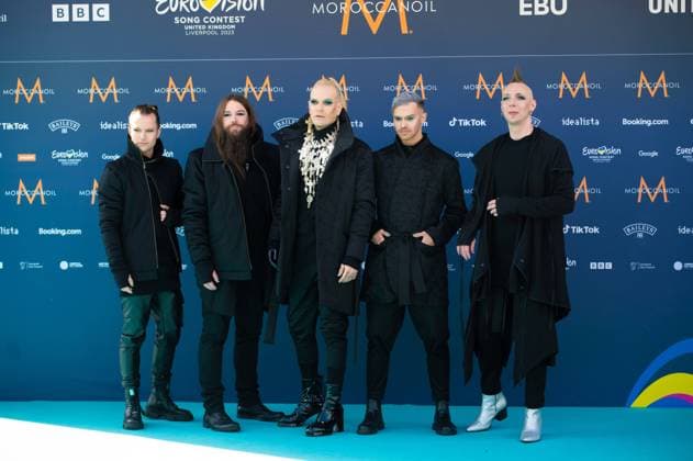 Bilder des Jahres 2023, Entertainment 05 Mai Entertainment Themen der Woche KW18 Opening ceremony for the Eurovision Song Contest 2023 - Arrivals Featuring: Lord Of The Lost, entry for Germany Where: Liverpool, United Kingdom When: 07 May 2023 Credit: Graham Finney Cover Images Copyright: xx 52693918 EDITORIAL USE ONLY. NOT FOR USE BY NEWSPAPERS BASED IN THE UK.