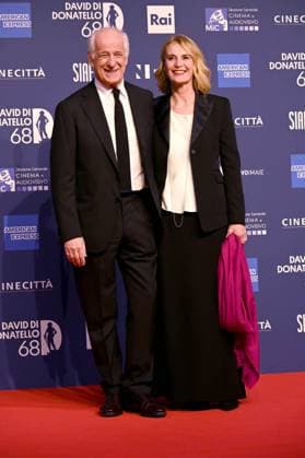Photo IPP Gioia Botteghi Rome 10 05 2023 David di Donatello awards red carpet pictured Tony Servillo and wife Manuela Lamanna Italy Photo Press World Copyright  0