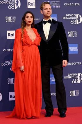 Photo IPP Gioia Botteghi Rome 10 05 2023 David di Donatello awards red carpet in photo Alessandro Borghi with Irene Forti Italy Photo Press World Copyright  0