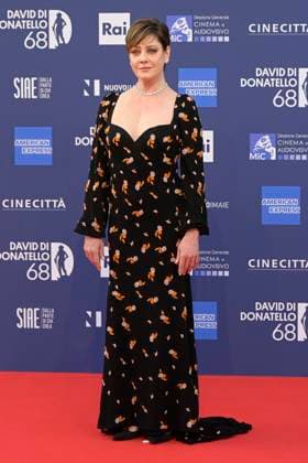 May 10, 2023, Rome, Italy: Giovanna Mezzogiorno attends the red carpet of Premi Davide di Donatello 2023 at CinecittÃ Lumina Studios. Rome Italy - ZUMAs197 20230510_zaa_s197_285 Copyright: xMarioxCartellix