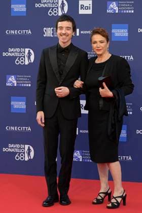 May 10, 2023, Rome, Italy: Diodato (L) and Dora (R) attend the red carpet of Premi Davide di Donatello 2023 at CinecittÃ Lumina Studios. Rome Italy - ZUMAs197 20230510_zaa_s197_294 Copyright: xMarioxCartellix
