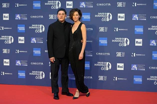 May 10, 2023, Rome, Italy: Luca marinelli (L) and Alissa Jung (R) attend the red carpet of Premi Davide di Donatello 2023 at CinecittÃ Lumina Studios. Rome Italy - ZUMAs197 20230510_zaa_s197_296 Copyright: xMarioxCartellix