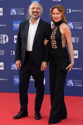 May 10, 2023, Rome, Italy: Stefano Bollani (L) and Valentina Cenni (R) attend the red carpet of Premi Davide di Donatello 2023 at CinecittÃ Lumina Studios. Rome Italy - ZUMAs197 20230510_zaa_s197_318 Copyright: xMarioxCartellix